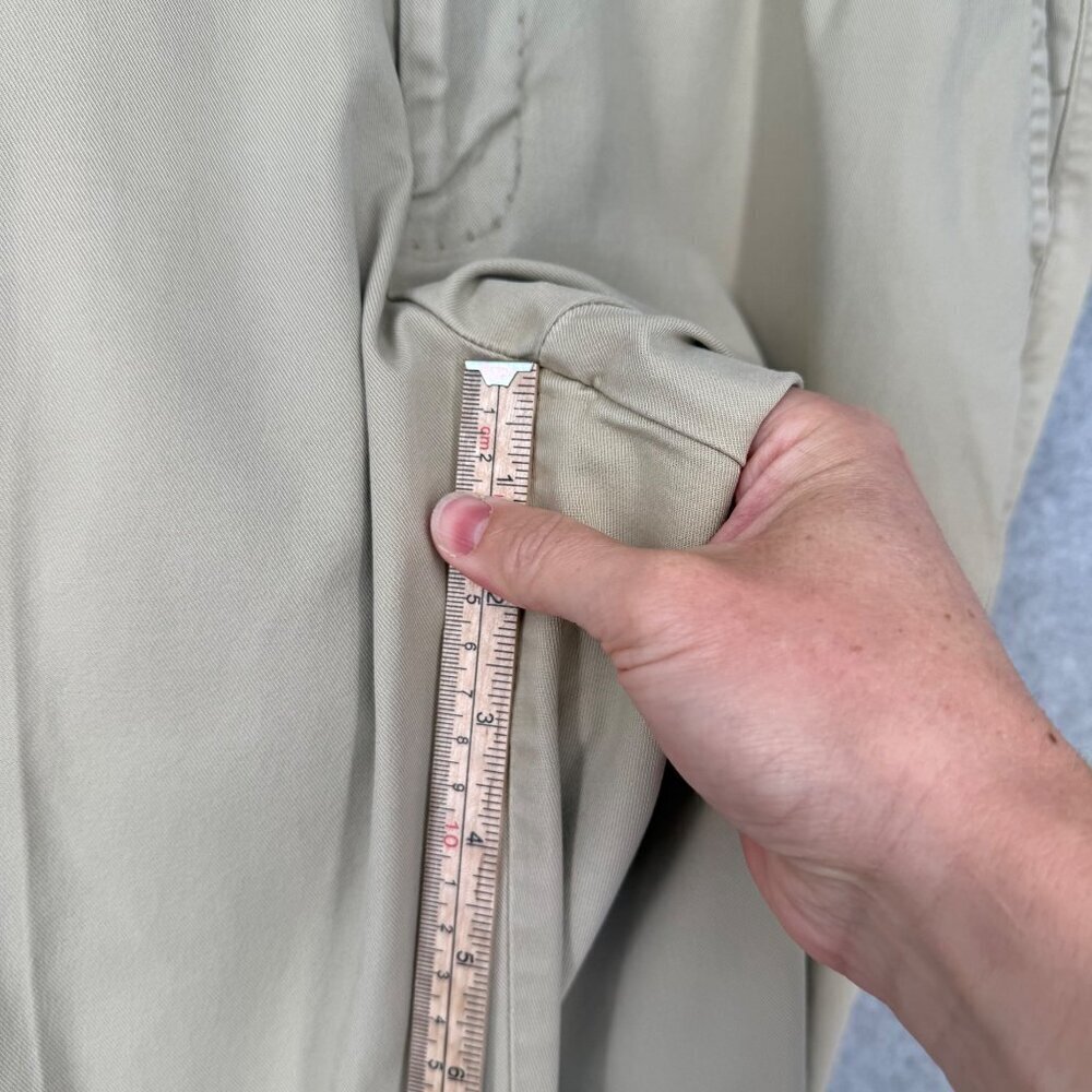 Peter Millar Mens Chino Pant Size 33x34 Pima Cotton Tan Straight Leg Golf Work - Picture 13 of 14